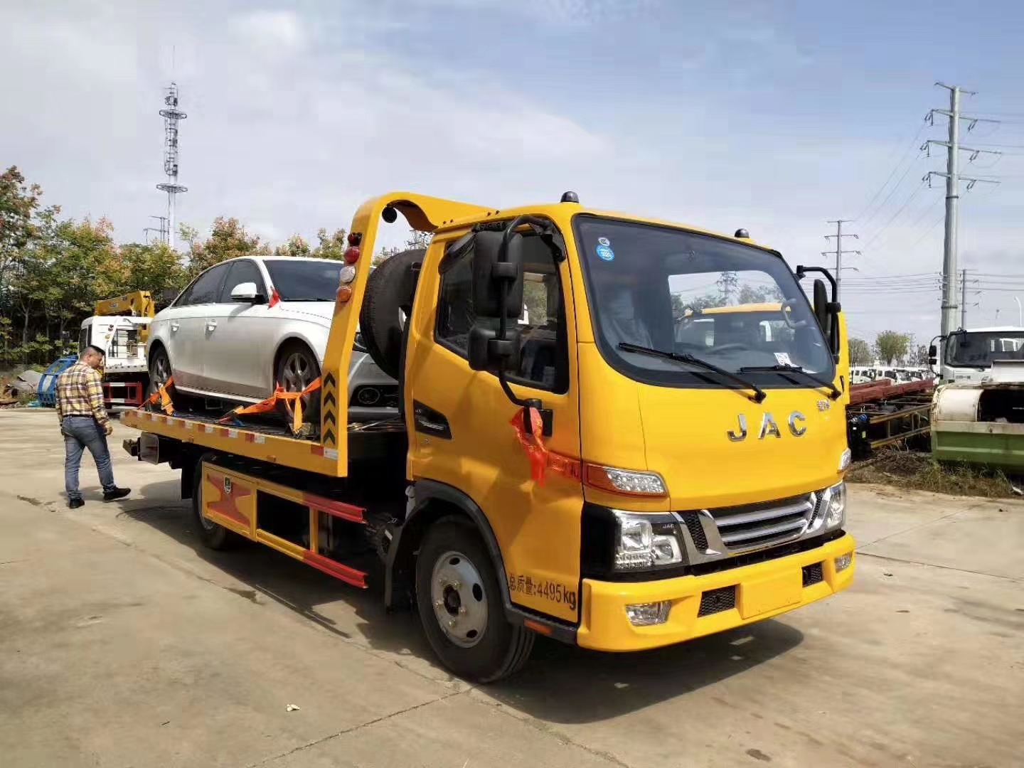 國(guó)六江淮藍(lán)牌一拖二清障車